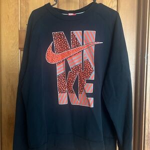 Nike Black and Red Crewneck Sweatshirt red tag
